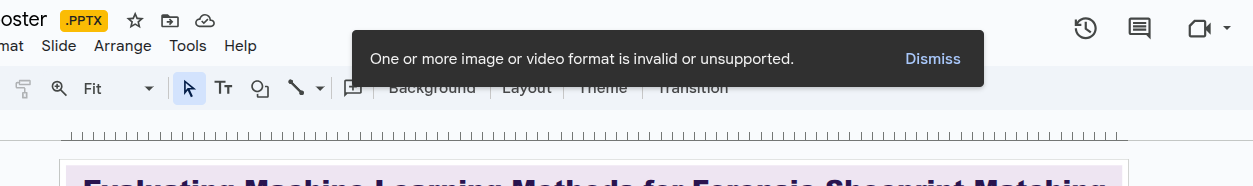error uploading